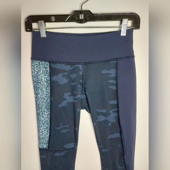 Lululemon Wunder Under Sashiko Patch Camo Inkwell Navy Blue Camo Leggings - Picture 2 of 11